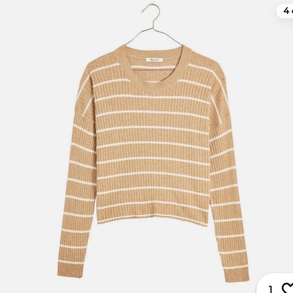 Madewell No Strings Attached Striped Crewneck Sweater - Picture 3 of 9